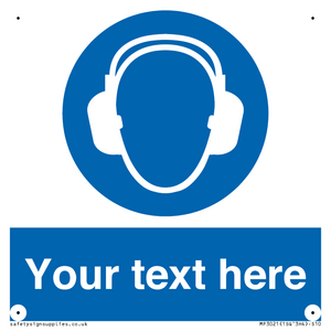 Custom Ear Protection Sign